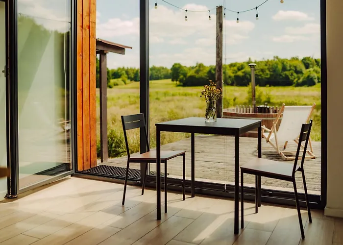 Nowoczesne Na Lace & Na Drzewie - Kolobrzeg - Sauna & Balia - Polanaglamp Сasa de vacaciones *