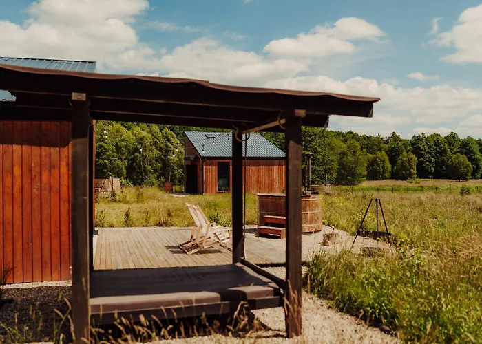 Nowoczesne Na Lace & Na Drzewie - Kolobrzeg - Sauna & Balia - Polanaglamp * Niezyn