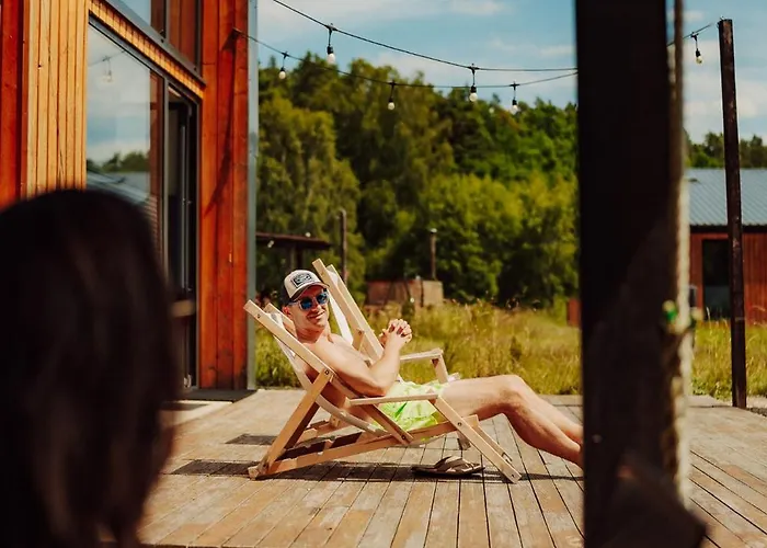 Nowoczesne Na Lace & Na Drzewie - Kolobrzeg - Sauna & Balia - Polanaglamp *