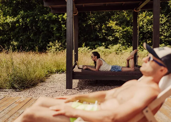 Nowoczesne Na Lace & Na Drzewie - Kolobrzeg - Sauna & Balia - Polanaglamp